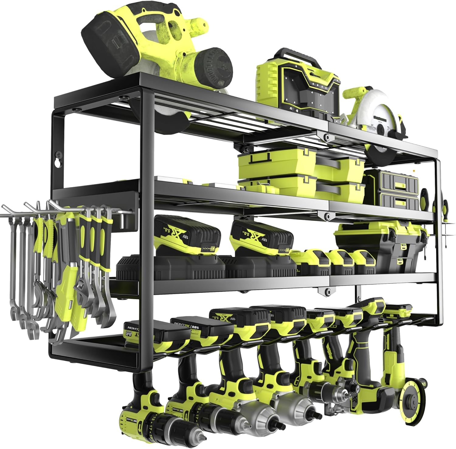 Power Tools Holder - 4-poziomowy ścienny organizer na elektronarzędzia z
