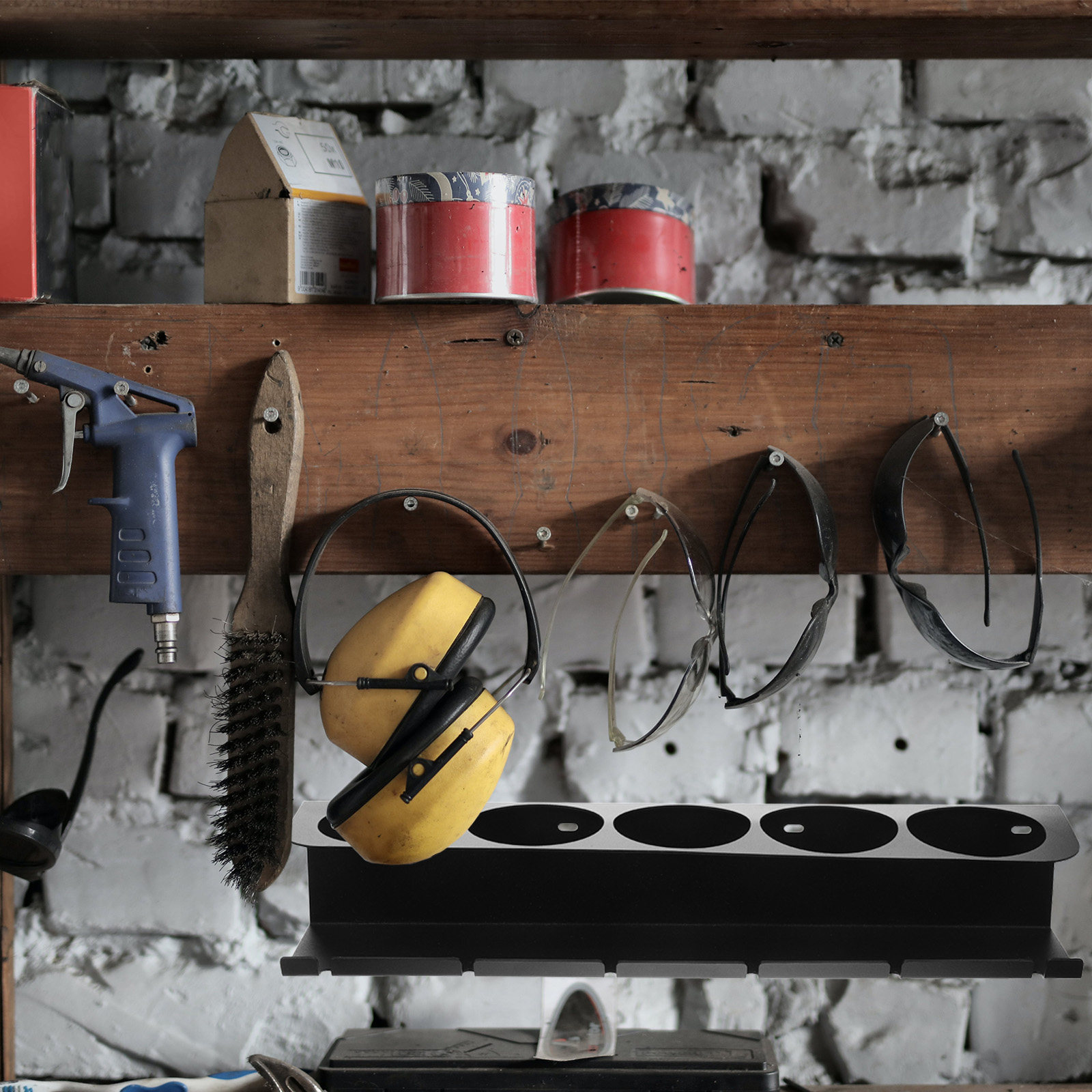 Power Tools Holder - 1 zestaw wytrzymałego metalowego uchwytu ściennego