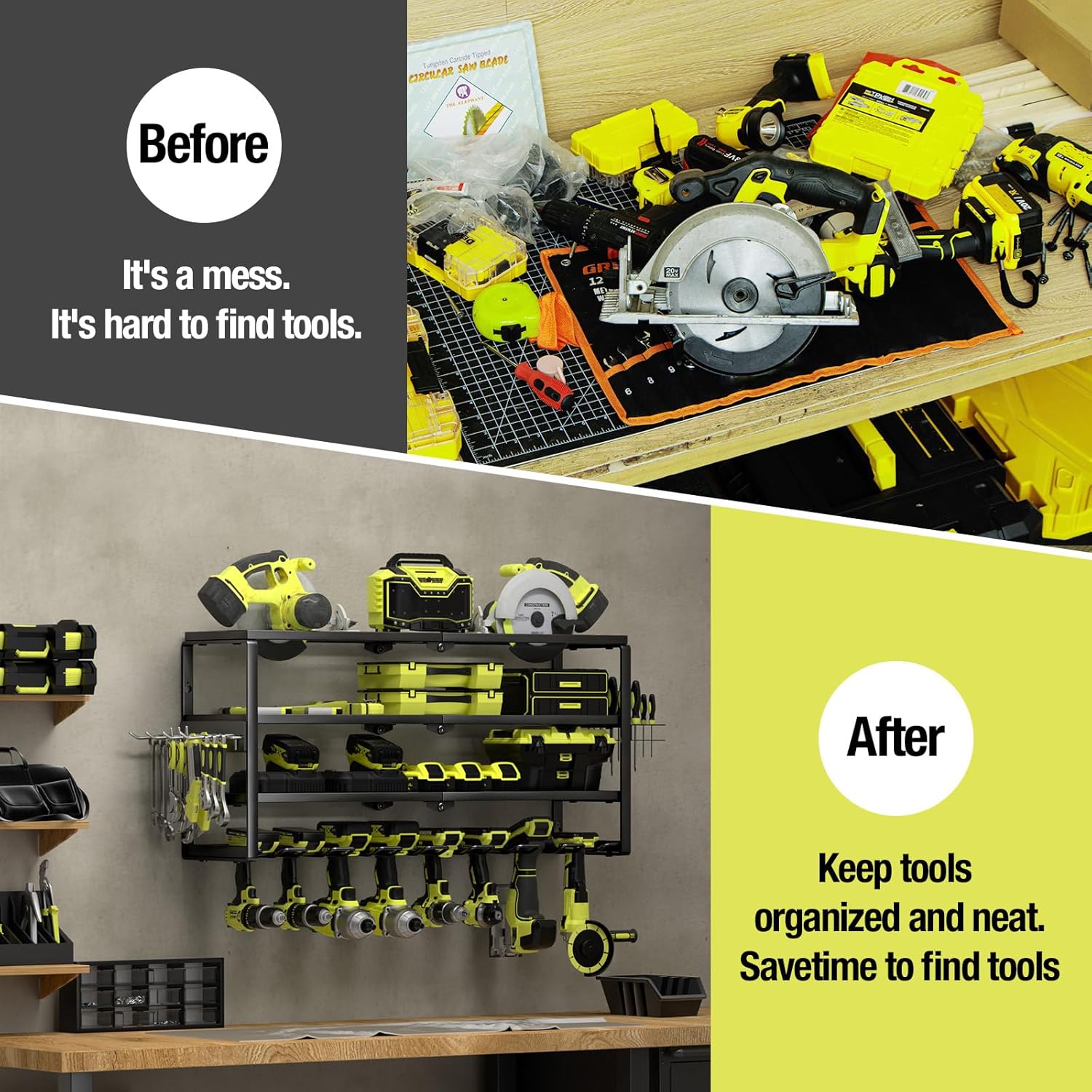 4-poziomowy ścienny organizer  – Power Tools Holder recenzja i cena