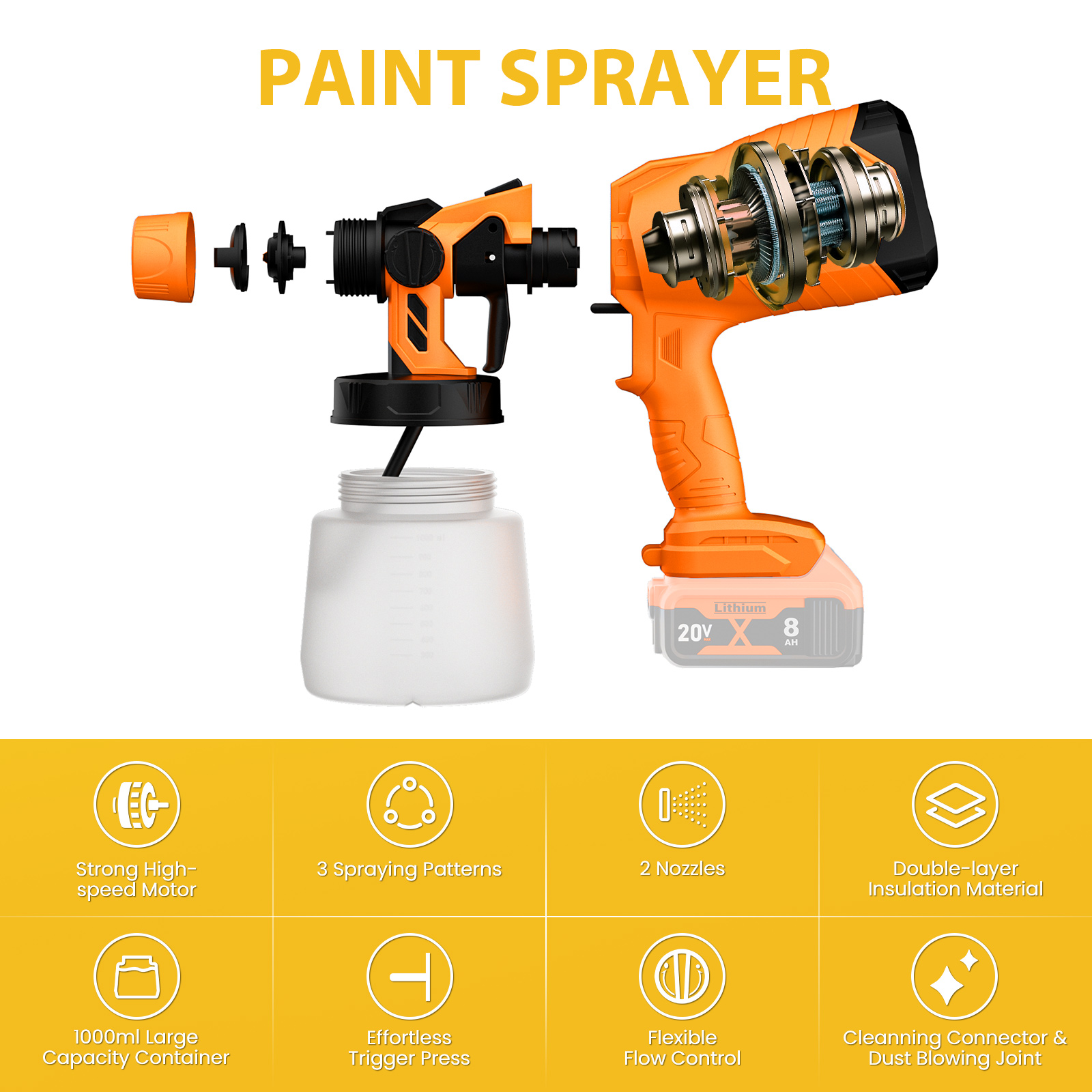 1000ML elektryczny pistolet na – Power Tools Windows recenzja i cena